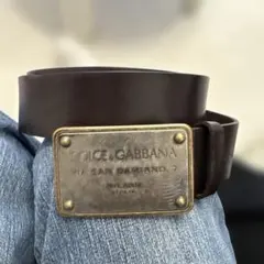 Dolce & Gabbana ブラウンレザーベルトのサムネイル