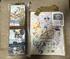 新品・未使用品 ディズニーシー20周年 ポータブルクッション&レジャーシート