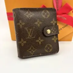 【極上美品】ルイヴィトン モノグラム コンパクトジップ 二つ折り財布