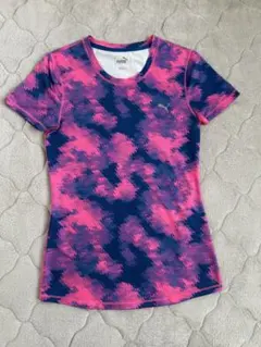 PUMA 半袖 Tシャツ M ピンク/ネイビー