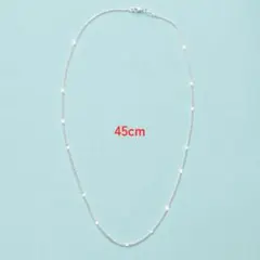 925刻印 シルバー ネックレス フィガロ チェーン レディース 45cmのサムネイル