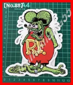 2枚セット ラットフィンクステッカー 15cm x 12.8cm