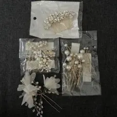 【着用画像あり】結婚式　ヘッドパーツ　セット