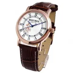 ☆大特価　今だけ☆　Disney 　ミッキー 腕時計 ブラウンベルト×ホワイト