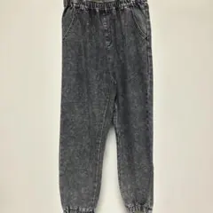 【しまむら】グレー ウエストゴム デニムパンツ