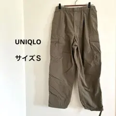 ユニクロ　カーゴパンツ メンズ カーキ ウエストゴム ワークパンツ　サイズＳ