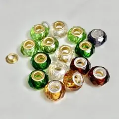 カラフル ロンデル ビーズ ハンドメイド ブレスレット パーツ