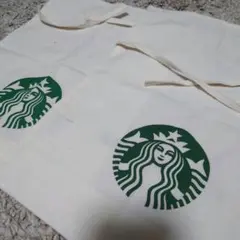 スターバックス Starbucks スタバ ギフト 布袋 コットンバッグ 2枚