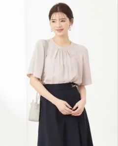 any SIS半袖ブラウス ローズグレー