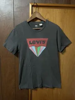 【美品】Levi's グレー ロゴ Tシャツ　ビンテージ加工