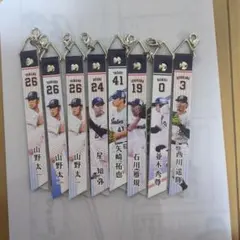 東京ヤクルトスワローズ本革製マッチデーボンフィン8本セット西川遥輝、並木秀尊