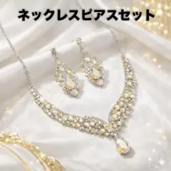 【フォロー割】ベリーダンス ネックレス ピアスセット ラインストーン豪華 結婚式