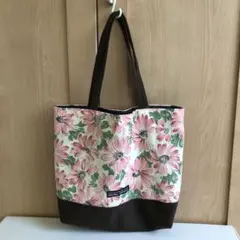 トートバッグ　サブバッグ　花柄　ハンドメイド
