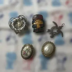 ブローチセット 花・キャラクター・ウサギ