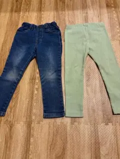 100cm キッズ用　デニム　ボトムス　２本のサムネイル