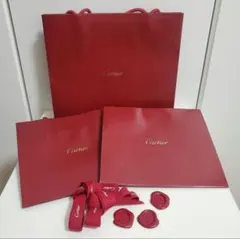 Cartier ショップ袋 ショッパー リボン シーリングスタンプ付