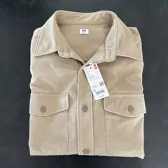 【新品タグ付き】定価3990円ユニクロ ジャージーオーバーシャツ