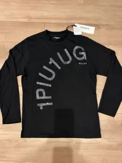 新品☆ウノピュウノウグァーレトレ ロングＴシャツ ラインストーン 刺繍 黒
