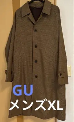 GU メンズ　ロングコート　ラグランスリーブ