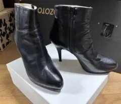 エストネーション　ショートブーツ　黒　23.5cmのサムネイル