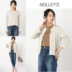 NOLLEY'S ゴールドボタン天竺ショートカーディガン