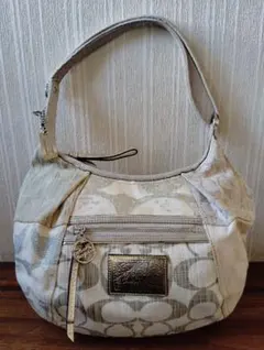 美品　レア　希少　コーチ　ポピー　ショルダーバッグ　シグネチャー　パッチワーク