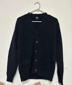 ユニクロ　ラムVネックカーディガン　ネイビー　Sサイズ　男女兼用