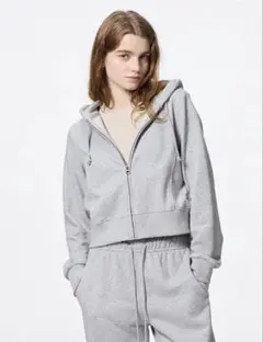 GU スウェットフルジップパーカー グレー　XL