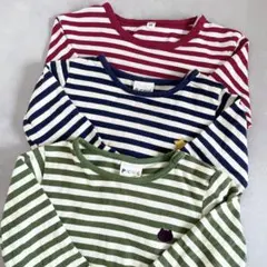 【美品】ミキハウス ピクニック 無印良品 90 綿コットン100長袖トップス3点