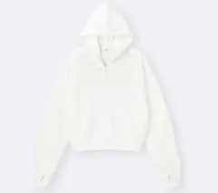 【ほぼ新品】GU UVカットフルジップパーカ 長袖　ホワイト　白　L