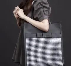 【最終値下げ済み】pium フロントリボンマルチトートバッグ ブラックミックス pium フロントリボンマルチトートバッグ - メルカリ
