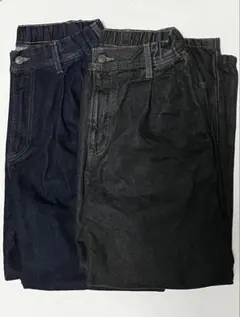 GU デニム キャロット パンツ　2本セット