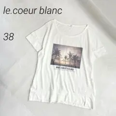 le.coeurblanc　南国グラフィックプリントTシャツ　半袖のサムネイル