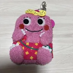 ピンク モンスター ぬいぐるみ ポーチ カラビナ付き