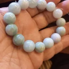 希少、最上級品、国石、綺麗色)糸魚川翡翠ブレスレット、13mm☆現品
