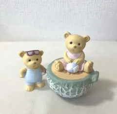 夏のオブジェセット　テディベア　メロンオブジェ　ナチュラルキッチン　海　置物のサムネイル