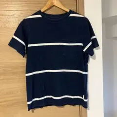 SATURDAYS NYC サタデーズNYC ボーダーTシャツ インディゴ S