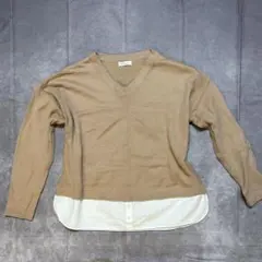 earth レイヤード風ニット レディース