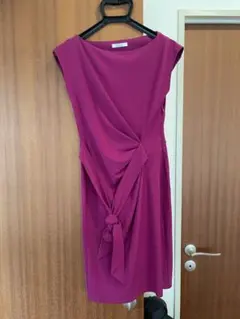 パープル ドレープスタイル ドレス