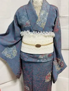 ★レトロ　セミアンティーク 身丈150 仕付け糸付き　訪問着　着物　NO22 ☆レトロ セミアンティーク 身丈150 仕付け糸付き 訪問着 着物 NO22