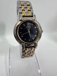 セイコー アナログ 腕時計 黒文字盤レディース