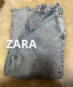 デニム　ワイドデニム　ZARA EU38 ハイウエスト　デニムパンツ