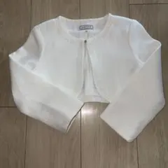【美品】any FAM ツイードボレロ ジャケット 110 アイボリー 入園卒園