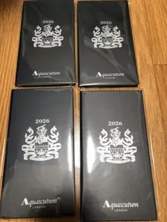 Aquascutum 2026年版手帳 黒　4冊セット　サライ付録