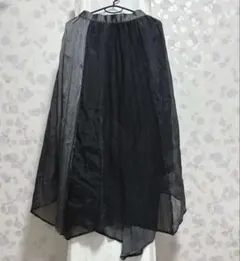 PAGEBOY ロングスカート プリーツ アシンメトリーデザイン