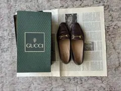 GUCCI グッチ ホースビット レザーローファー ブラウン 定番 38 - メルカリ