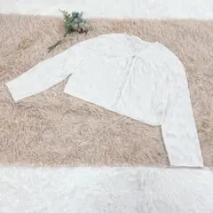 DAZY SHEIN タイフロント レース カーディガン ホワイト Mサイズ