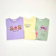 子供服 女の子 100cm 長袖 Tシャツ まとめ売り 新品 YFN23