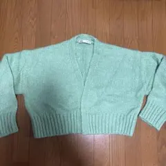 ZARA ミントグリーン ニットカーディガン Mサイズ