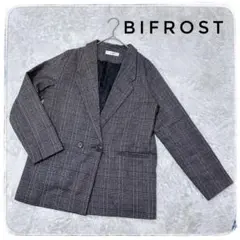 BIFROST テーラードジャケット チェック柄 グレー レディース　アウターのサムネイル